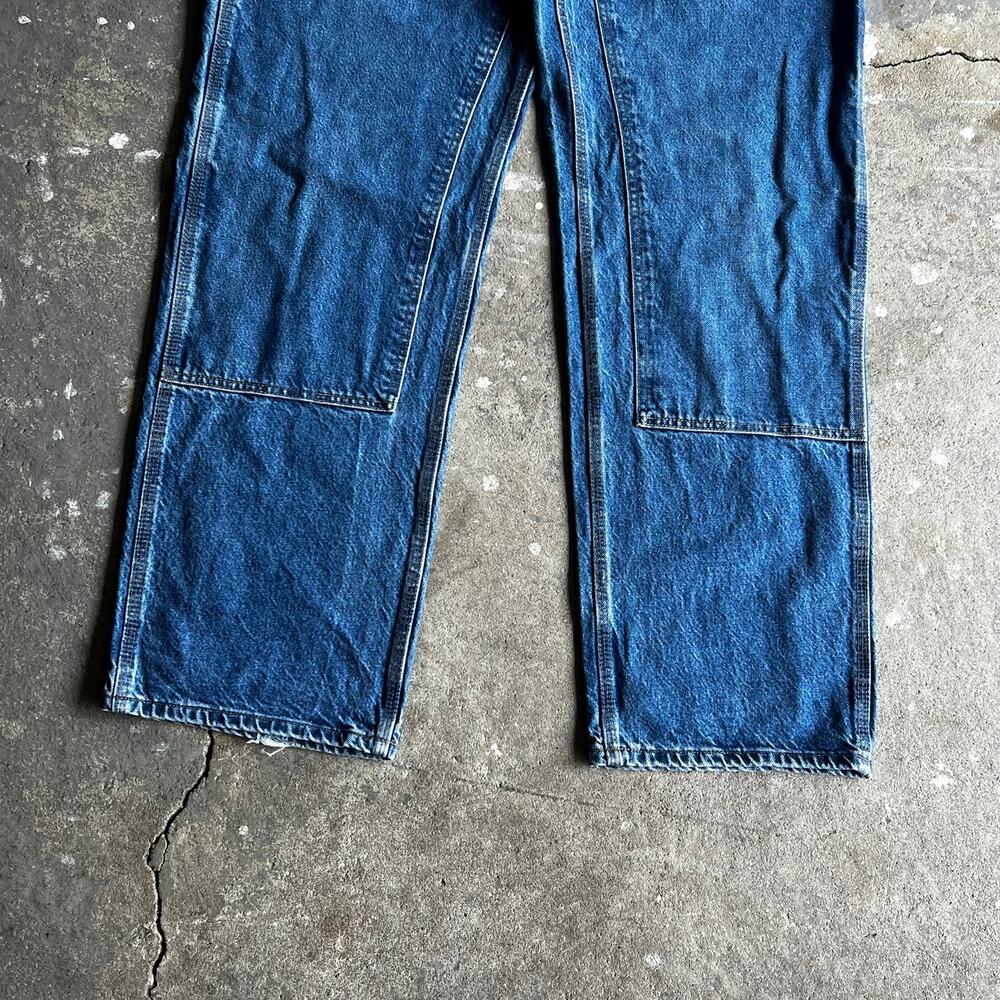Carhartt blue denim jeans double knee work wear carpenter pants - Picture 3 of 8